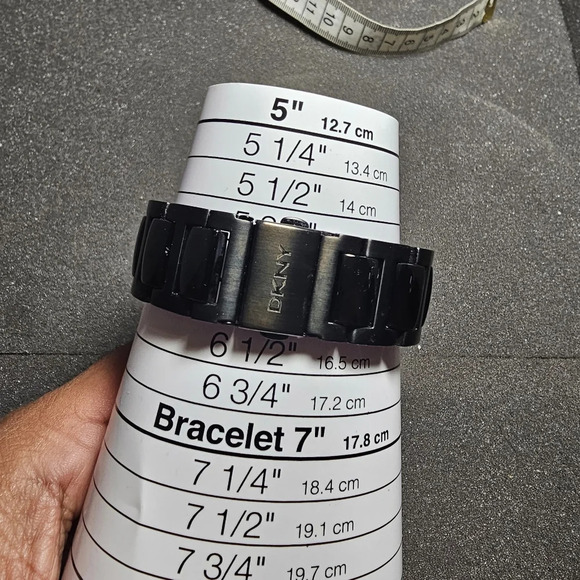 DKNY NY1283 Men's Round Chronograph Watch Black Steel Bracelet Yellow Black Dial - Picture 8 of 10